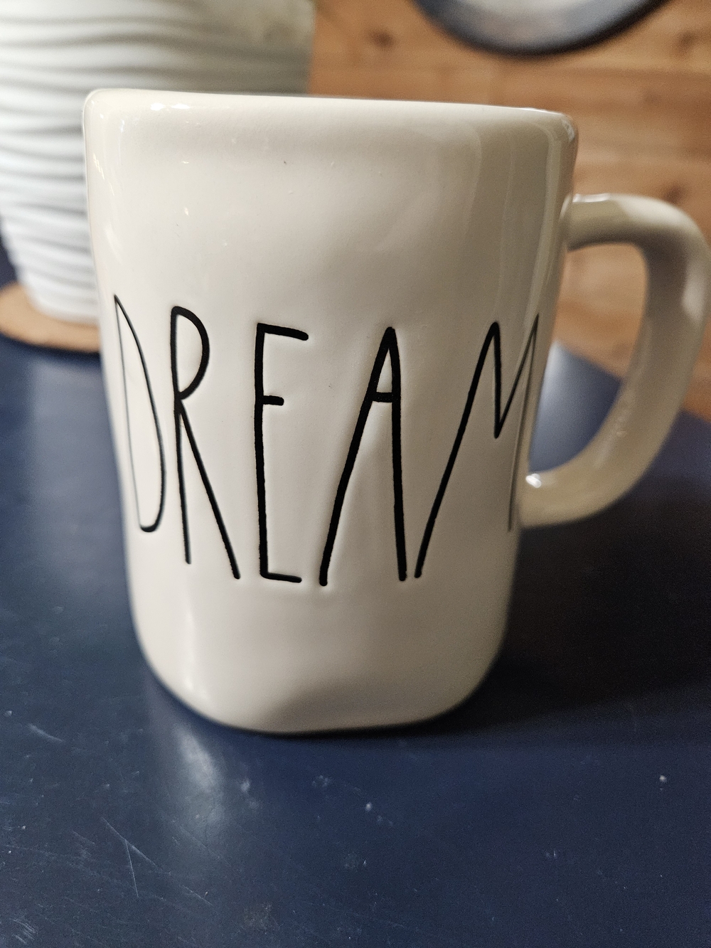 Cream 'DREAM' Ceramic Mug